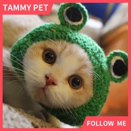 Adorable Pet Funny Hat Cartoon Frog Shape Pet Cap Weaving Puppy Cat Hat Pet Grooming Supplies for Ev