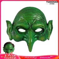 [TSS]✧Green Witch Goblin Masque Halloween Half Face Eagle Nose Sorceress Masque for Cosplay Costume 