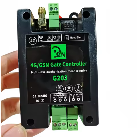 G203 GSM Gate Opener 2G/4G Garage Access Remote Control Support Remote Start Reset DC9‑36V