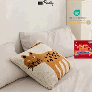 【Last Few Clear Sale】45 x45 cm Leopard Kid Cushion Covers 100% Microfiber Super Cozy Sofa Cushion Co