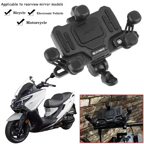 For KYMCO XCITING 250 300 350 400 400S 500 AK550 DownTown 125 300i Motorcycle Accessories GPS Phone 
