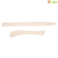 RLKSM 2pcs Bone Folder, Burnishing Tool Manual Tool Leather Craft Tool, Tracing Tools White ABS Plas