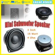 3 Inch 4 Ohm 15W Mini  Full Bass Subwoofer Speaker High Power HIFI Low Bass Speker Magnet Tebal Karet Besar