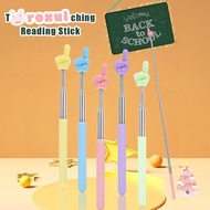 ROXUL Finger Reading Sticks, Telescopic Rod Stainless Steel Teaching Pointer, Professional Finger De