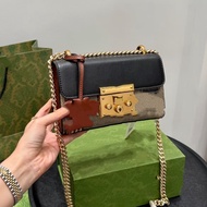Cowhide Lock Chain Bag Small Square Box PADLOCK Moonlight Treasure Box GG888888-14000104