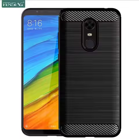 FERISING Case For Redmi 5 Plus Case Xiaomi Redmi 5Plus Cases TPU Bumper Carbon Cover for Redmi Go A1