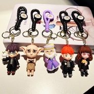 Warner Bros Harry Potter Keychain - Harry, Ron, Hermione & Dobby Character Bag Charms For Backpacks/