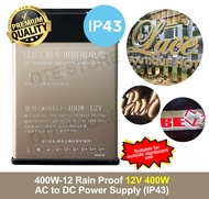 LM 400W-12 Rain Proof 12V 400W AC to DC Power Supply (IP43)