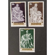 Penrhyn Island , 1976 Easter, MINT, COMPLETE SET , FOXING HINGED
