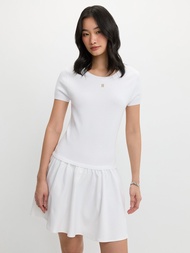 [Pomelo] เดรสกระโปรงระบายดีไซน์เลเยอร์ / Layered Ruffled Skirt Dress