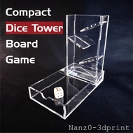 Compact Dice Tower Acrylic Transparent | Foldable Board Game Dice Beater - N3D