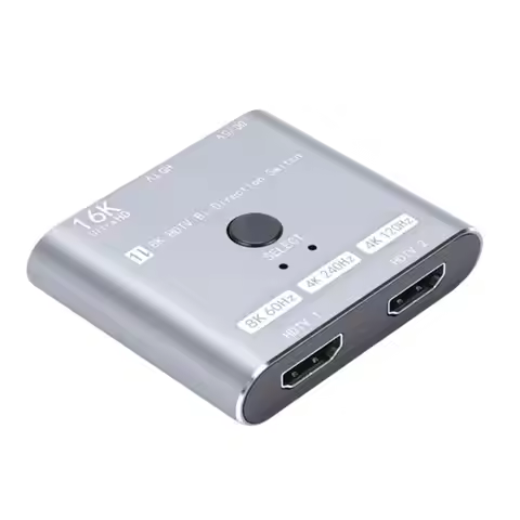 A31T 16K 8K 48Gbps Bidirectional Switcher 2x1 Out Aluminum Alloy for PS5 Gaming PC Monitor