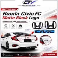 Honda Civic FC Front Rear Emblem Civic Worlding Logo Matte Balck Logo Civic FC logo Civic FC Accesso