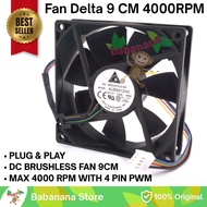 DELTA Fan brushlessDELTA 4000rpm 9cm pwm 4 pin mining pc casing Fan 9pmm