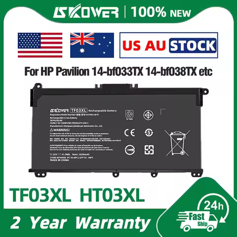 SKOWER Laptop Battery TF03XL HT03XL for HP Pavilion 14-bf033TX 4-bf038TX