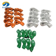 Perfeclan 9 Pieces Golf Iron Headcover Protective Sleeves4 5 6 7 8 9 Aw Sw Pw Water