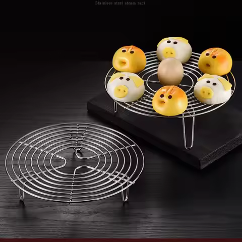 LFGB Certification Ultra Large 22cm 24cm 28cm Kitchen Steaming Rack Bold 304 Stainless Steel Higher 