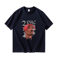 Rapper Tupac 2Pac Graphic T Short Sleeves Tshirts Oversized Hip Hop Streetwear Mens Cotton