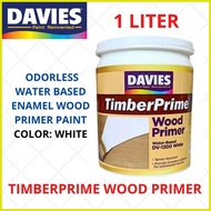 ∆ ✷ ▬ Davies Liter Wood Primer Water Based Odorless White Paint 1L