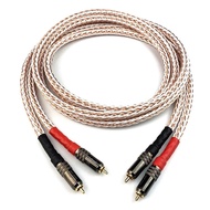 HIFI KIMBER KABLE 8TC 7N OCC Pure copper RCA Cable Hi-end CD Amplifier Interconnect 2RCA to 2RCA Mal