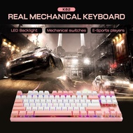 Gaming Keyboard OKER K82 WINTER PINK TKL RGB Bule Switce & K83B BACKLIT