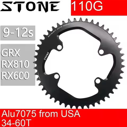 Stone Chainring 110BCD for Shimano Gravel GRX FC RX810 RX600 Round 34 36 38 40 42 44 46 48 52 58 60T
