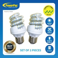 PowerPac 2x LED Bulb LED Light 9W E27 Daylight (PP6009)