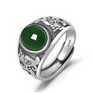 จุดประเทศไทย!! แหวนพลอย แหวนหยก หยกพม่าแท้ แหวน แหวนแฟชั่น Jade Ring แหวนวนทอง ทองชุบประดับหินหยกเขียว ม่ลอกไม่ดำดีไซน์เรียบหรู แหวนค แหวนเงินหัวหยก แหวนเงินผู้ชาย แหวน ผู้ชาย เท่ๆ แหวนสแตนเลสแท้  ของขวัญวันเกิด  เหรียญนำโชค  แหวนทองไม่ลอกไม่ดำ