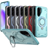 For Samsung A57 A37 A56 A36 A55 M56 F56 Wireless Charging Magnetic Rotating Stand Phone Case Cover