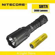 ไฟฉาย SRT7i NITECORE ไฟฉายยุทธวิธี3000 Lumens Max 580Mไฟฉายแบตเตอรี่ NL2150HPi แบบไม่ต้องเหยียบไฟฉายการปรับความสว่าง