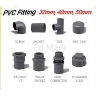 PVC Fitting Connector 32mm, 40mm, 50mm