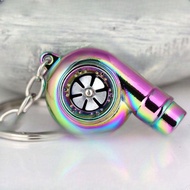 Automotive Turbo Sleeve Whistle Turbo Keychain Rotating Turbo Keychain Ring Keychain