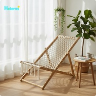 footful Artisanal Bamboo Folding Lounge Chair Handwoven Boho Folding Lounge Chair Bohemian Lounger R
