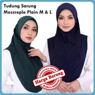 💗Tudung Sarung Premium Moscrepe Saiz M, L, XL 💗 l Awning Scuba l Tudung Anti Kedut l