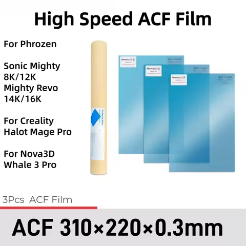 3Pcs ACF Film 220x310mm For Phrozen Sonic Mighty Revo Saturn 4 Ultra ANYCUBIC M7 Pro Release Films U