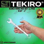 Tekiro Kunci ring pas set 5/16"-1" / ringpas sae 11pc / Kunci pas ring