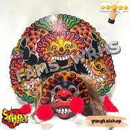 Barongan Telon Vip Size 22 Full Wood Barongan Caplokan Kayu Red Fire