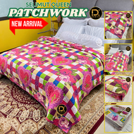 Borong Cadar Set Hamparan 3 dalam 1 Patchwork  Bed Sheet Fresh Dari Kilang cadar Anti Kedut Collecti