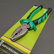 Tang Kombinasi Tekiro Asli Gagang Karet 8 Inch Multifungsi untuk Potong Kabel