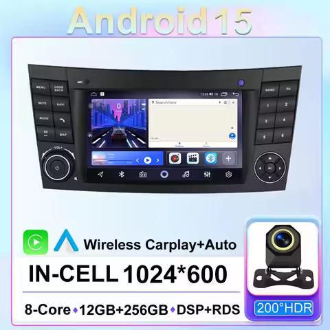 Car For Mercedes Benz E-class W211 E200 E220 E300 E350 E240 E270 E280 W219 Android 15 AutoRadio Ster