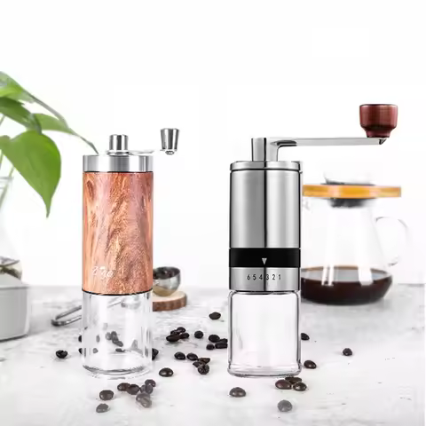 Original Zigo Hand Crank Coffee Grinder Portable Stainless Steel Grinding Machine Ceramic Core Coffe