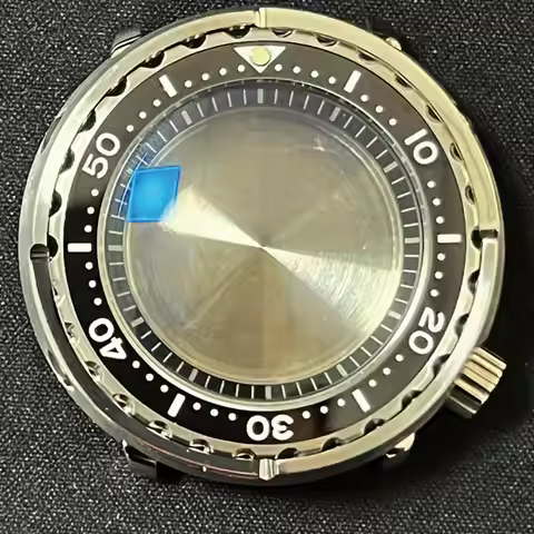 Watch Parts Solid 47mm Brushed Stainless Steel Tuna SBBN031 Watch Case Ceramic Bezel Sapphire Suitab