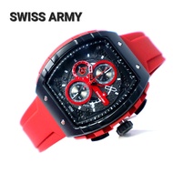 SWISS ARMY jam Tangan Formal Pria Fitur Date dan Chronograph Aktif Include Battery Cadangan Box dan