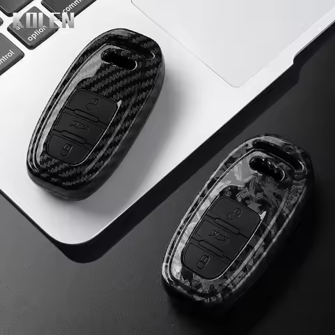 ABS Carbon Fiber Car Key Case Cover For Audi Q3 Q5 Q7 A1 A3 8P A4 B9 A5 A6 C7 8S 8W A7 A8 4M S4 S5 S