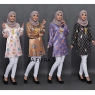 Blouse Muslimah Anti Kedut | Blouse Labuh | Longgar | Ironless | Baju Kuliah | Baju Pejabat | Blouse