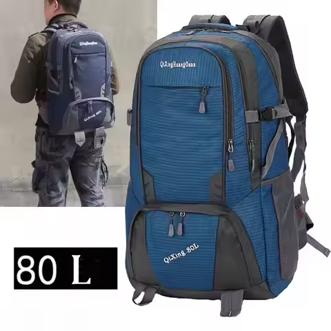 Backpacks, Outdoor bag, Men woman Backpack, Sports camping hiking backpack, 80L, Large Capacity, Tra