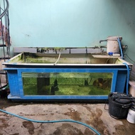 kolam/bak fiber depan kaca P200xL100xT70 bekas