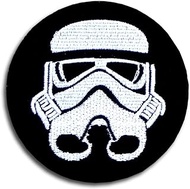 NeatPatch Imperial Stormtrooper Patch Embroidered Iron on Logo Boba Fett Mandalorian Crest Aemor Bounty Hunter Jedi Order Assault Walker ATAT at-at R2D2 R2-D2 Galactic Republic Rebel Alliance Blk