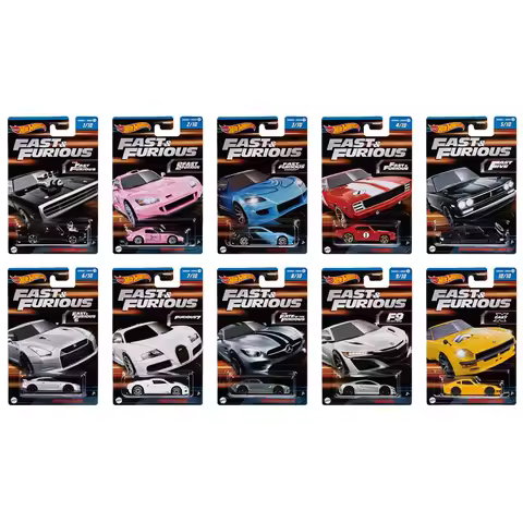 Hot Wheels Fast and Furious Cars NISSAN SILVIA S15/MITSUBISHI ECLIPSE/TOYOTA SUPRA/FORD ESCORT 1/64 