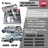 NGK Premium RX Spark Plug - Toyota Wish 1.8L 2ZRFAE 2.0L 3ZRFAE 2nd Gen ZGE20 ZGE25 ZGE21 ZGE22 ( Ye